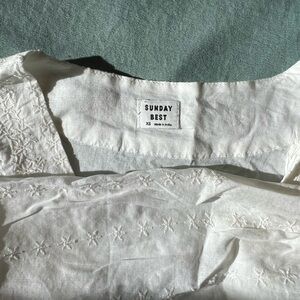 Sunday Best White Embroidered Blouse